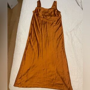 ASOS Burnt Orange Satin Dress